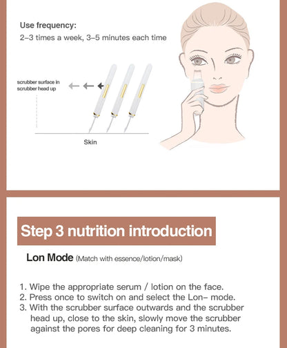 Ultrasonic Skin Scrubber Vibration Face