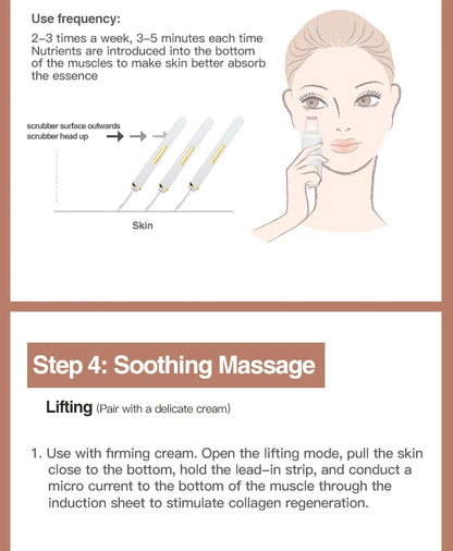 Ultrasonic Skin Scrubber Vibration Face