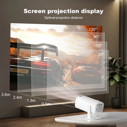 Android 11 Projector with WiFi 6 and Bluetooth