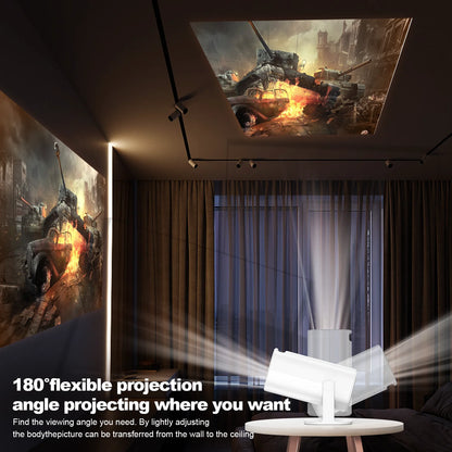 Android 11 Projector with WiFi 6 and Bluetooth