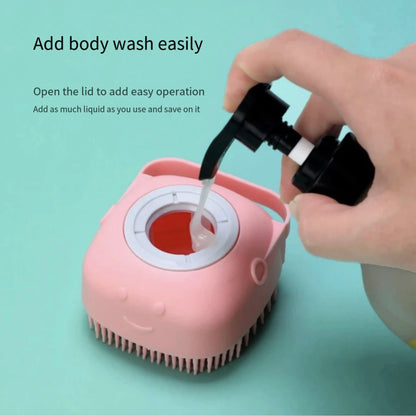 Pet  Washing Massage Gloves Brush Soft  Silicone