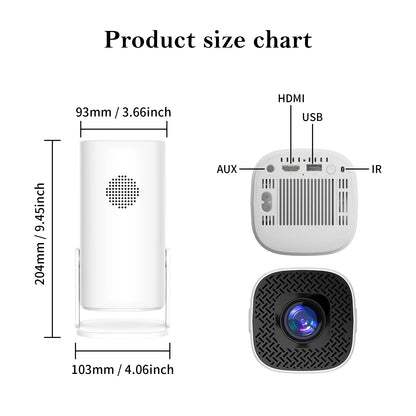 Android 11 Projector with WiFi 6 and Bluetooth