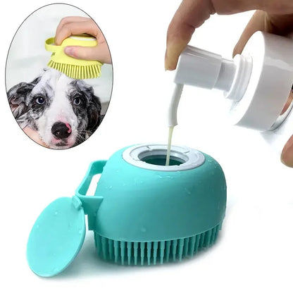 Pet  Washing Massage Gloves Brush Soft  Silicone