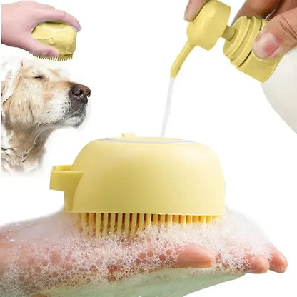 Pet  Washing Massage Gloves Brush Soft  Silicone