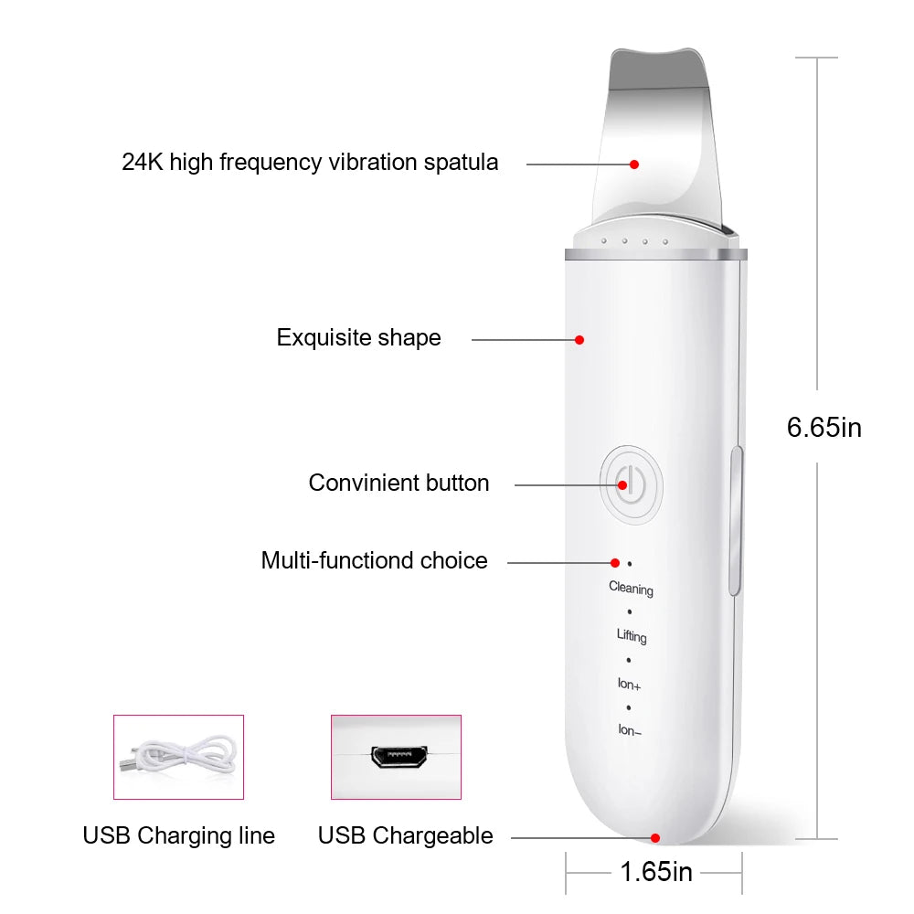 Ultrasonic Skin Scrubber Vibration Face