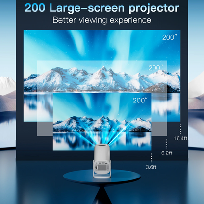 Android 11 Projector with WiFi 6 and Bluetooth